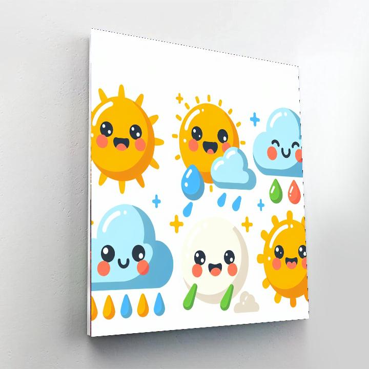 Happy Weather Friends Painting By Numbers Kit