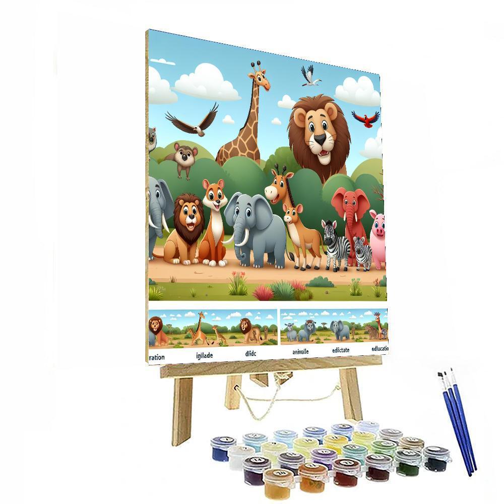 Safari Expedition With Friends Paint By Numbers Kits