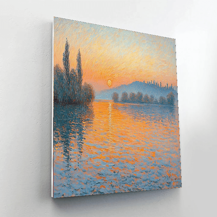 Monet Inspired Serene Sunrise  Paint By Numbers