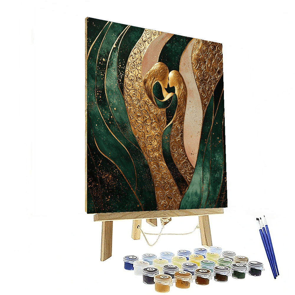 Gustav Klimt Inspired The Kiss Of Colors  Paint By Numbers
