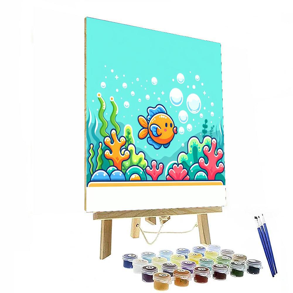 Bubbly Bubble Fish Numbered Painting Kits
