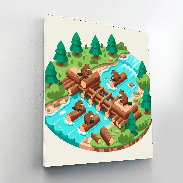 Busy Beavers Building Paint By Numbers Kits