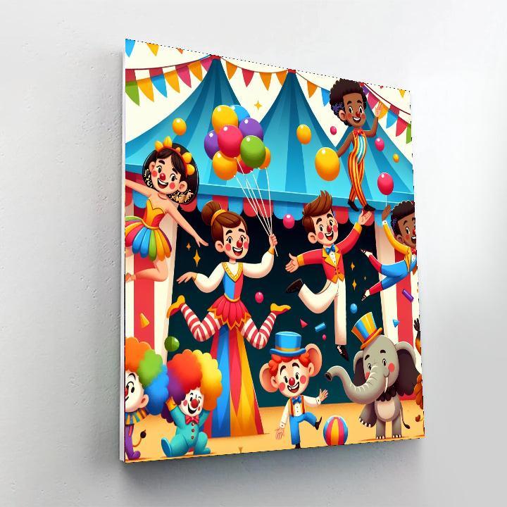 Creative Circus Acts Paint By Numbers Art
