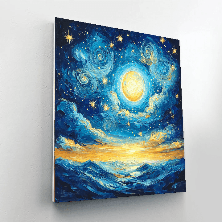Vincent Van Gogh Inspired Serenade Of Stars  Painting By Numbers Kit
