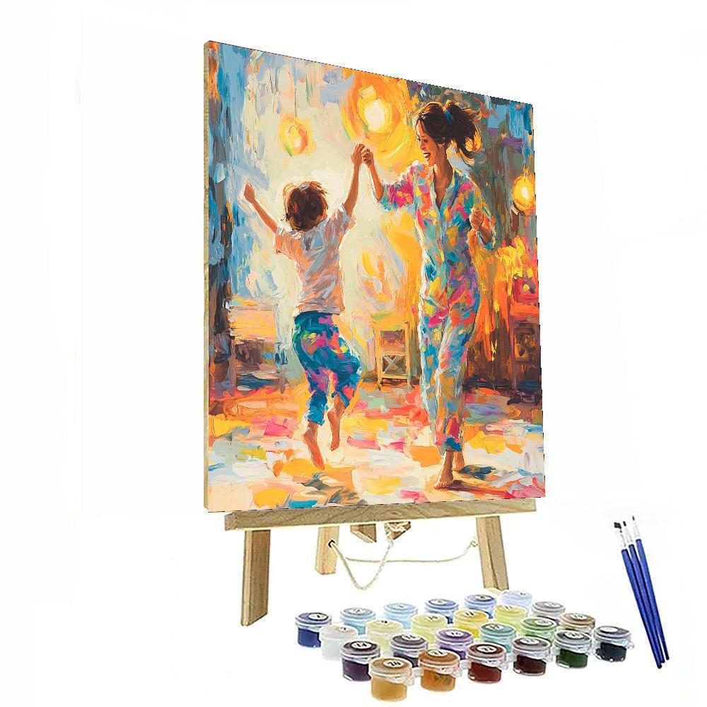 Pajama Party Laughter DIY Paint By Numbers