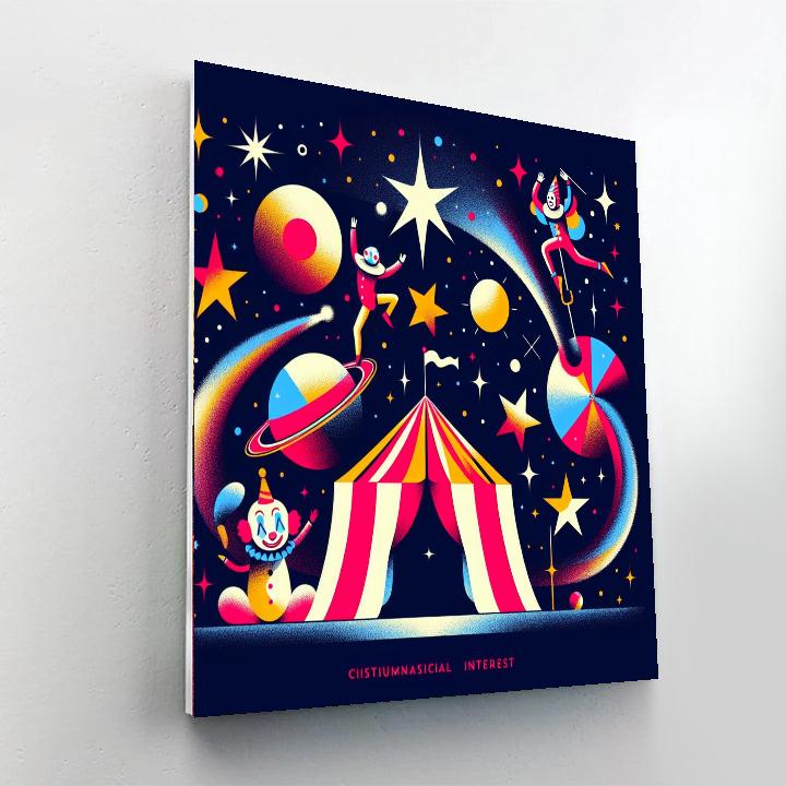 Galactic Circus Show Number Painting