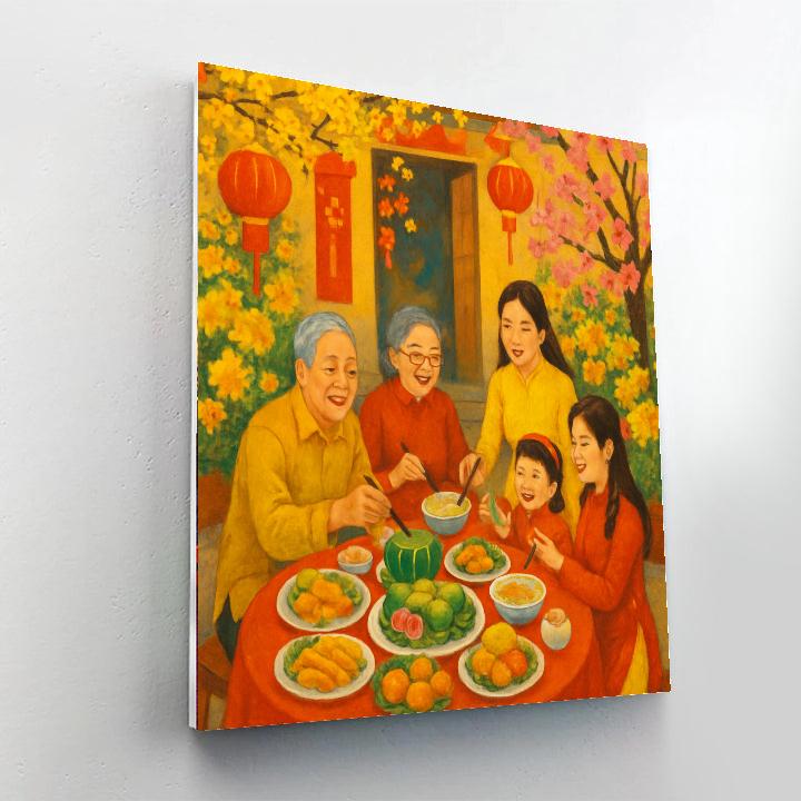 Tét Nguyên Đán - Vietnam Painting Number Kit