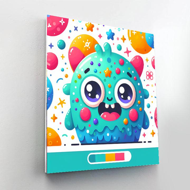 Happy Monster Numbered Painting Kits