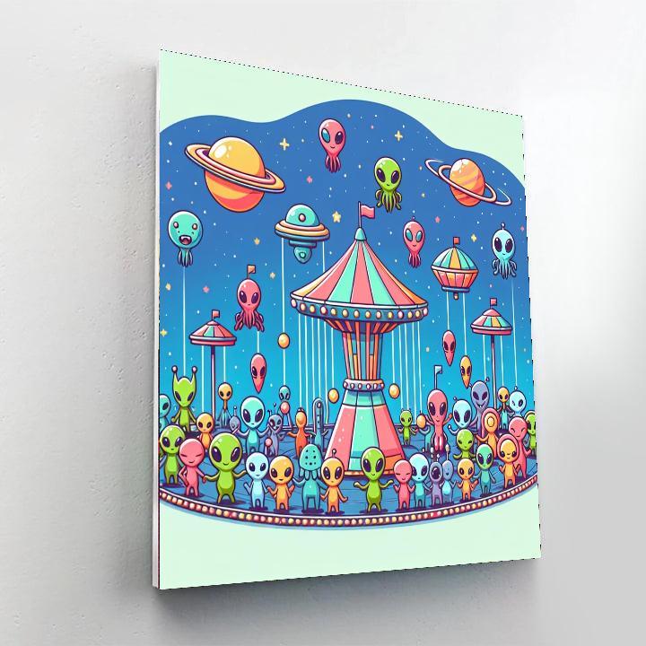 Cosmic Carnival Paint By Numbers Art