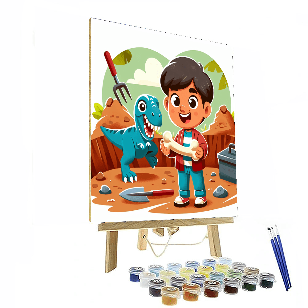 Dinosaur Fossil Adventure Paint By Numbers Kits