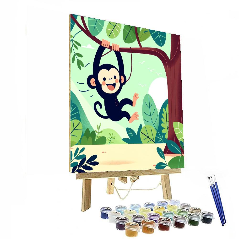 Cheerful Chimpanzees Numbered Painting Kits