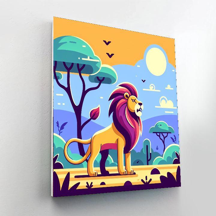 Courageous Lion's Roar Paint By Numbers