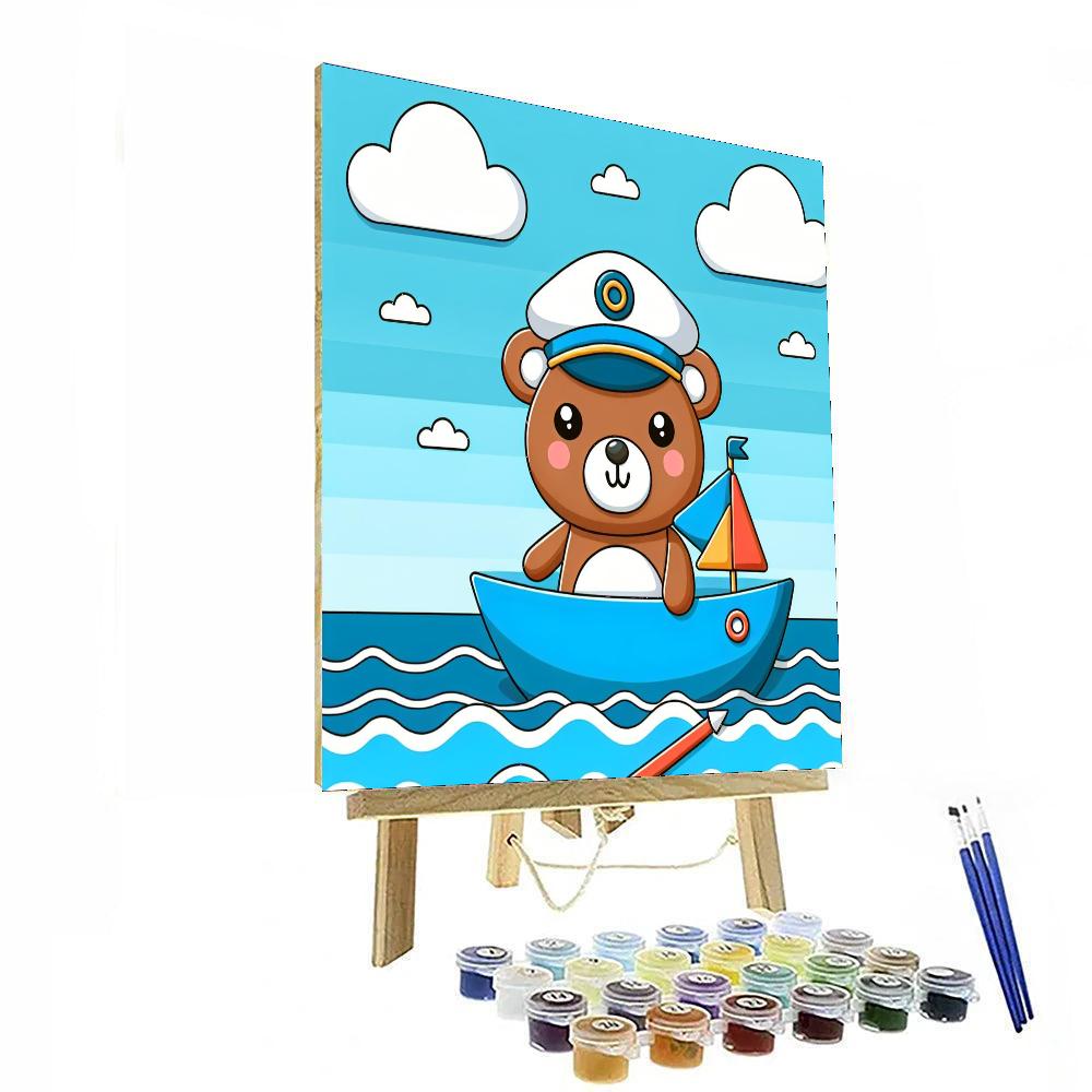 Sailing Bear Adventure Painting Number Kit