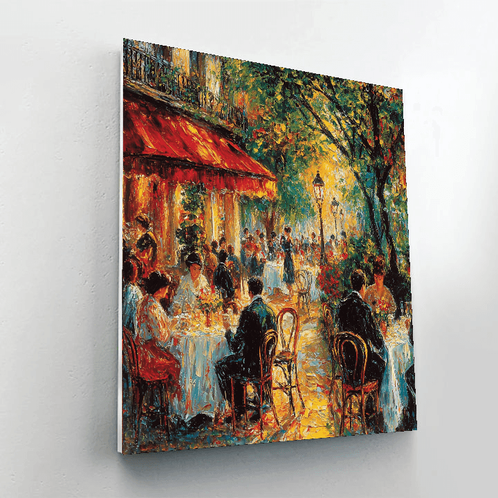 Pierre-Auguste Renoir Inspired Café De Flore  DIY Paint By Numbers