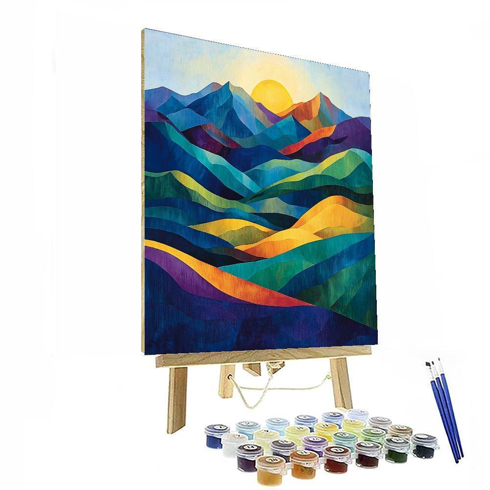 Paul Cézanne Inspired Harmony Of Abstract Peaks  Paint By Numbers Art