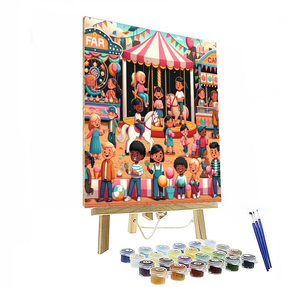 Sunny Carnival Day Number Painting