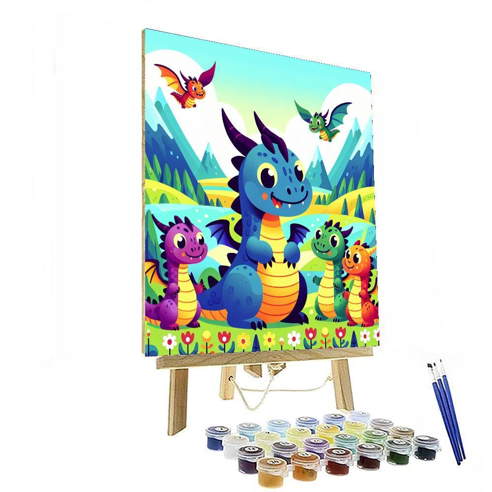 Friendly Dragon World Painting By Numbers Kit