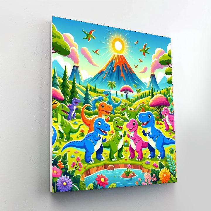 Friendly Dinosaur Fun Paint By Color
