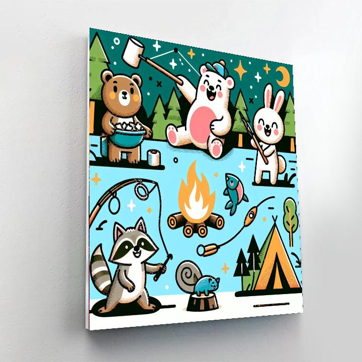 Colorful Creature Camp Numbered Painting Kits