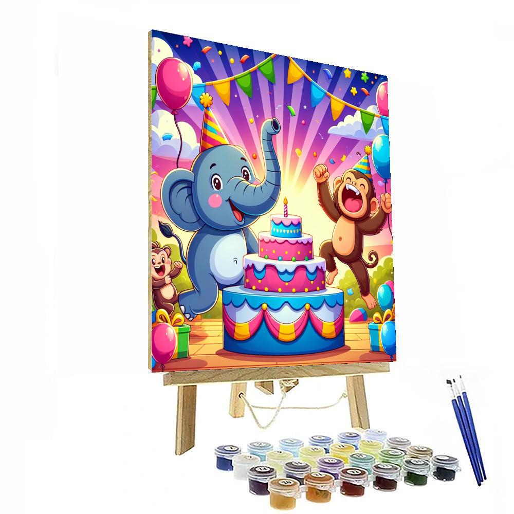 Fun Animal Party Painting By Numbers Kit
