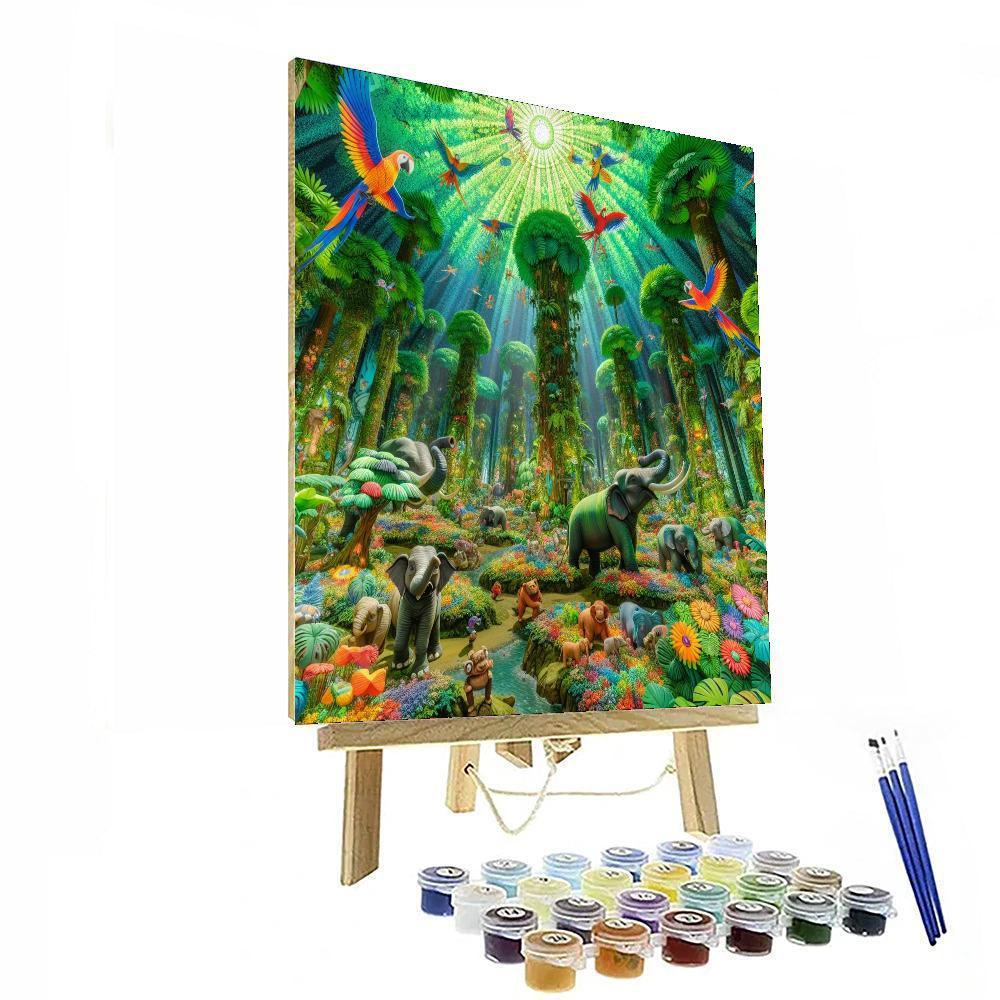 Rainbow Jungle Adventure Numbered Painting Kits