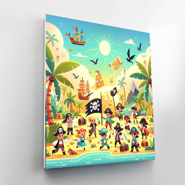 Pirates' Tropical Treasure Painting Number Kit