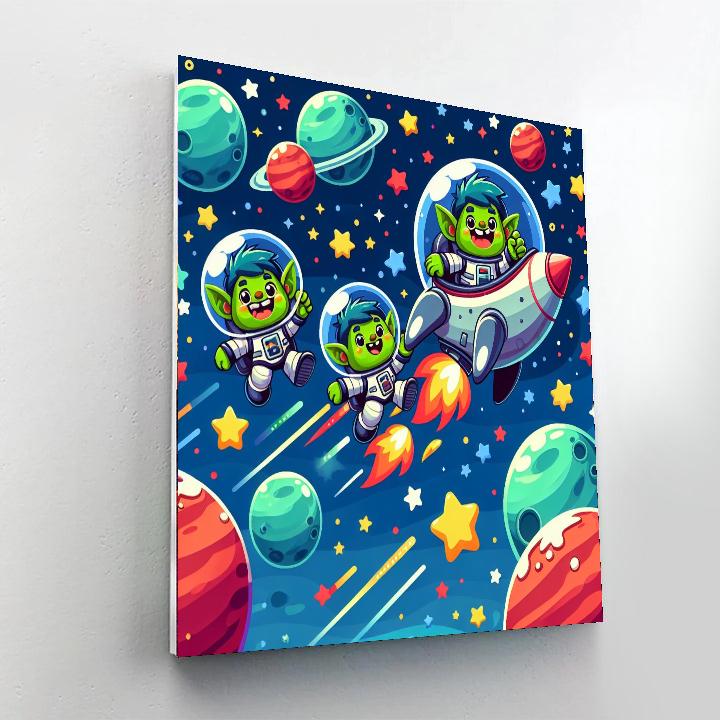 Galactic Goblin Getaway Number Painting