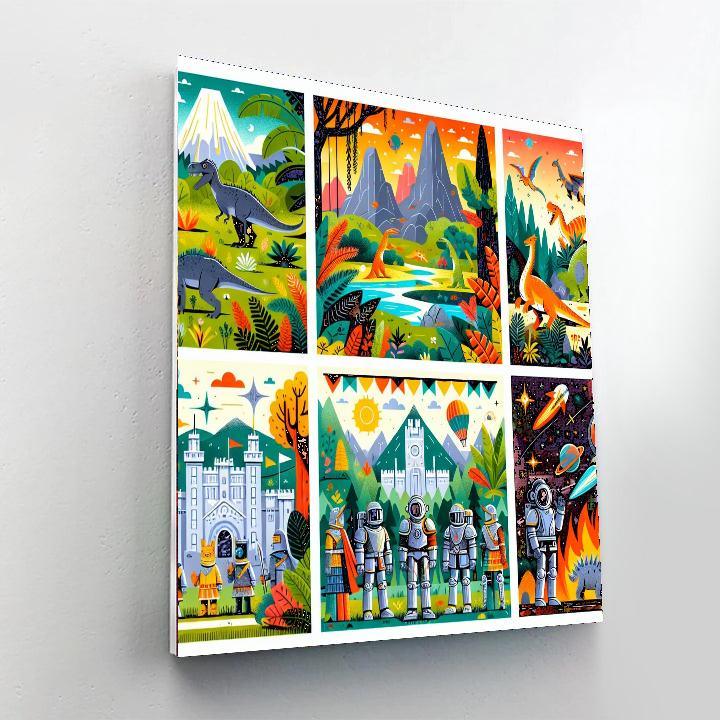 Time Traveling Adventure Numbered Painting Kits