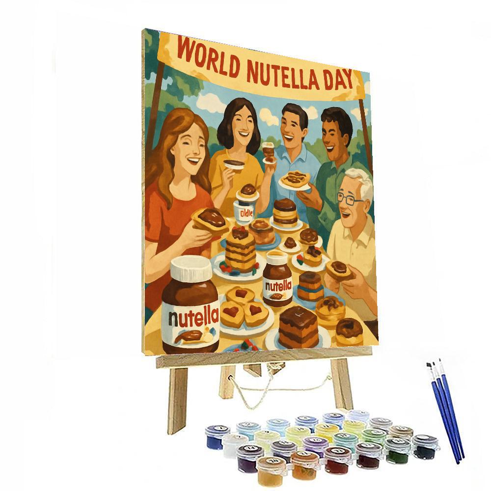 World Nutella Day DIY Paint By Numbers