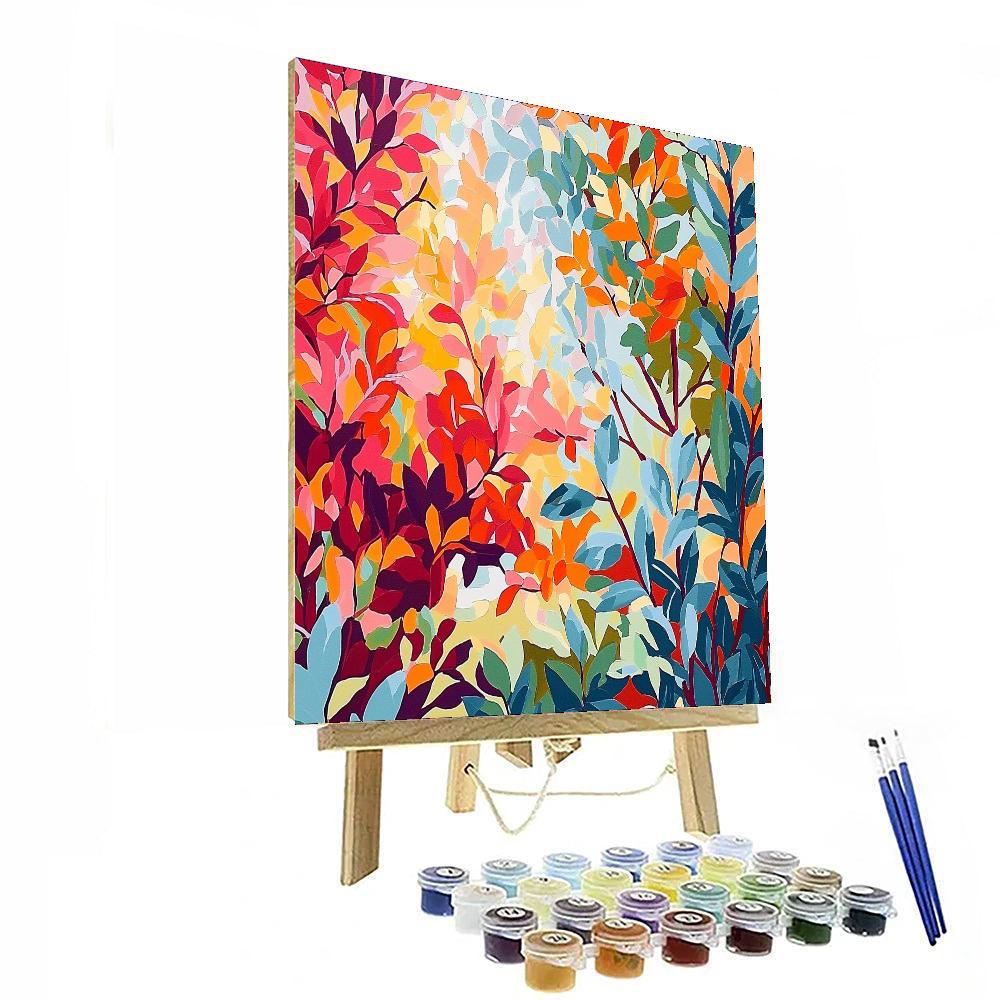 Paul Cézanne Inspired Geometric Blossoms  Painting By Numbers Kit