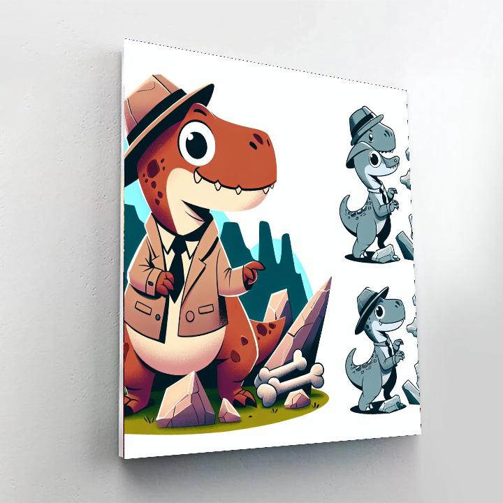 Dinosaur Detective Expedition Painting Number Kit