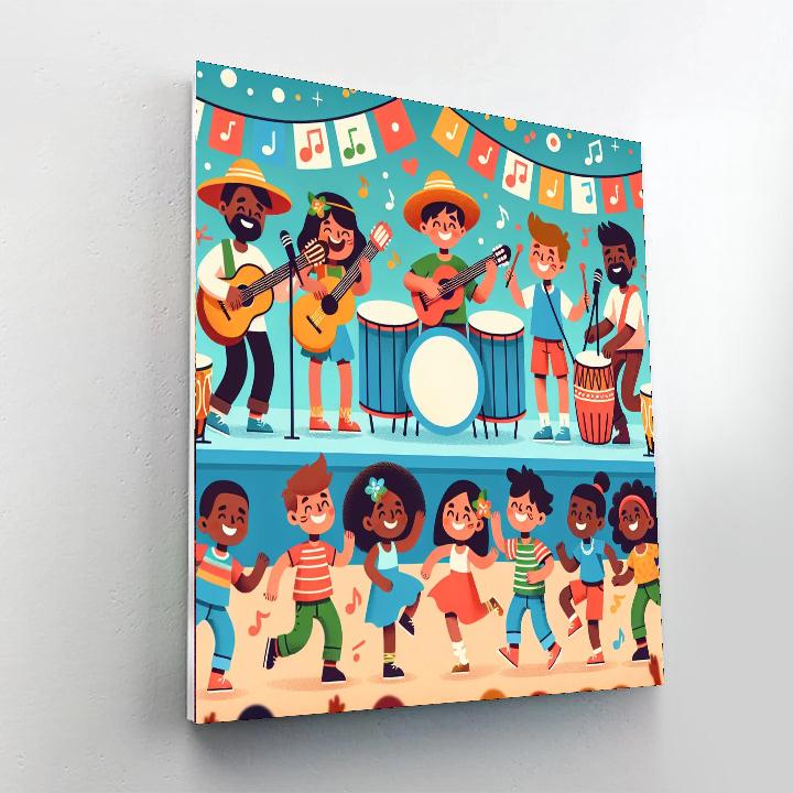 Festival Of Music And Dance Painting Number Kit