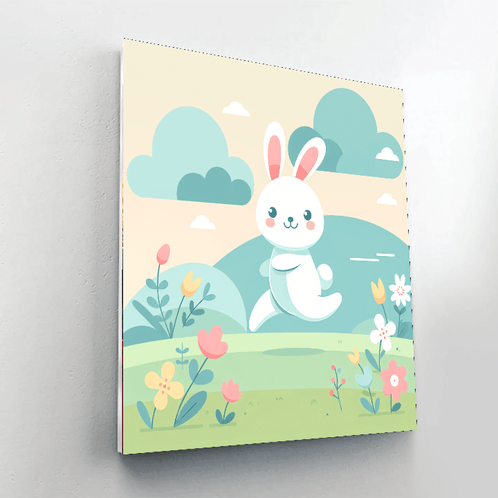 Fluffy Bunny Meadows DIY Paint By Numbers
