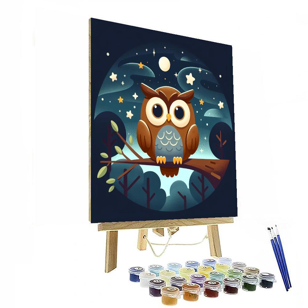 Starry Owl Paint By Number