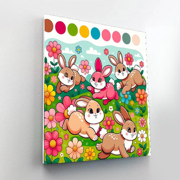 Hopping Bunny Meadow Paint By Numbers Kits