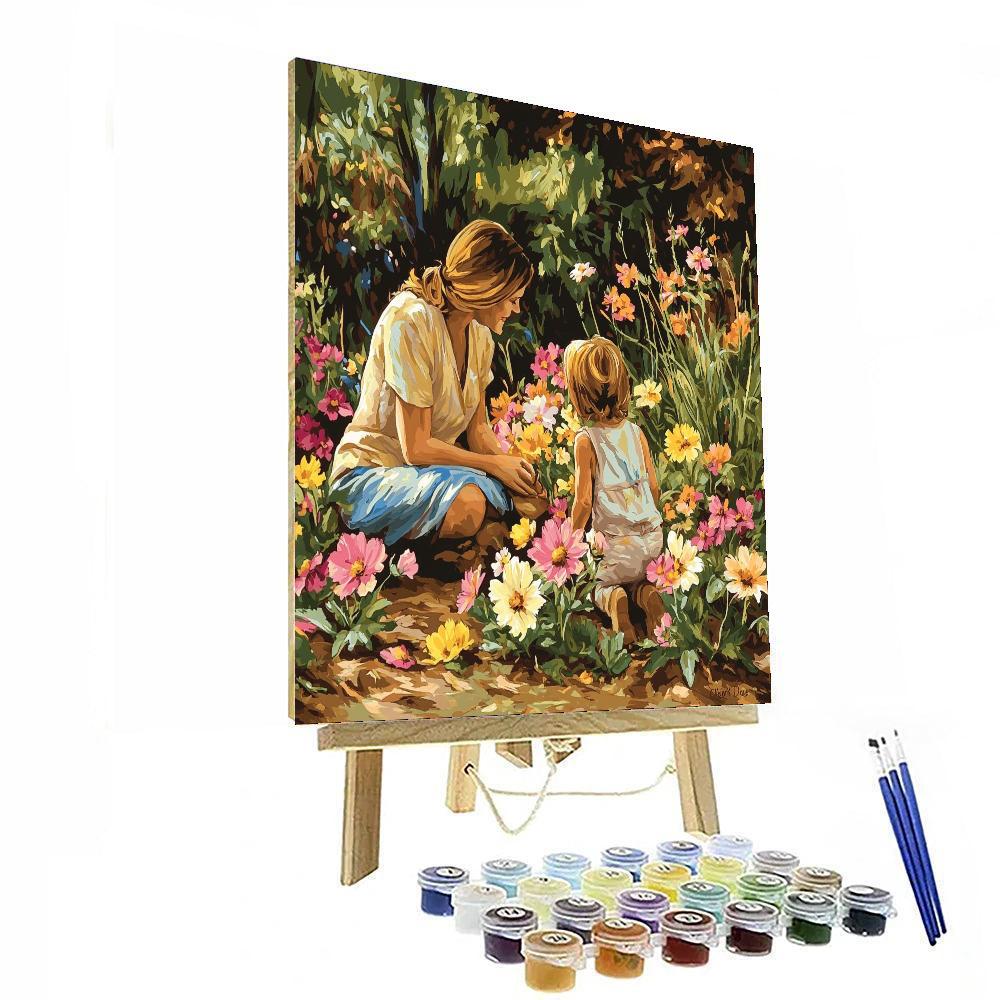 A Mother's Love Blooms Painting Number Kit