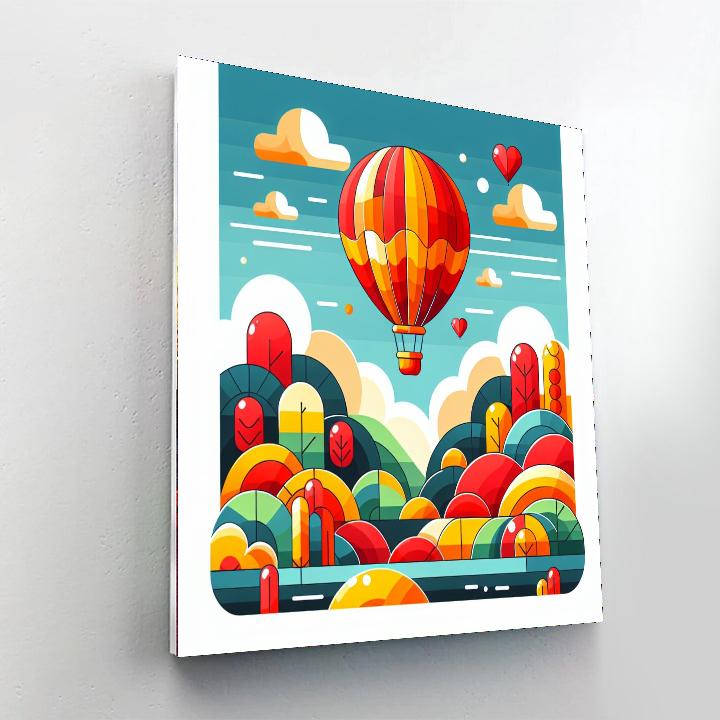 Adventurous Hot Air Balloon Paint By Numbers Art