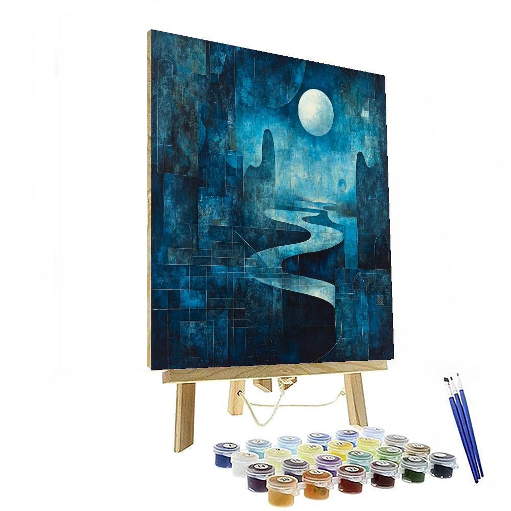 Max Ernst Inspired Nocturnal Elegance  Paint By Numbers Art