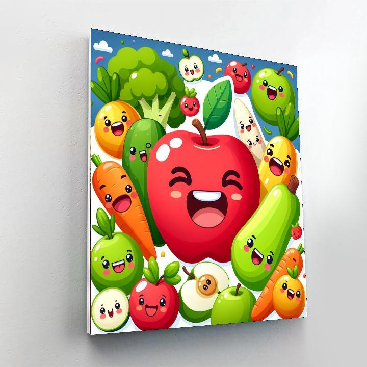 Funny Food Faces Paint By Numbers Kits