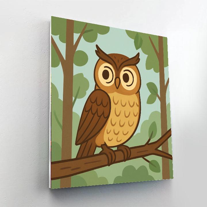Wise Owl's Forest DIY Paint By Numbers
