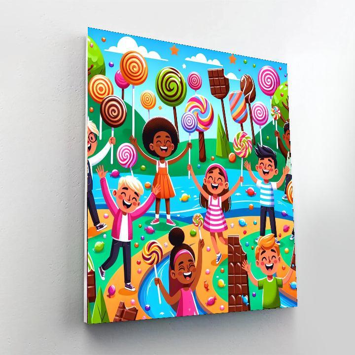 Playful Candy Land Adventure Painting By Numbers Kit