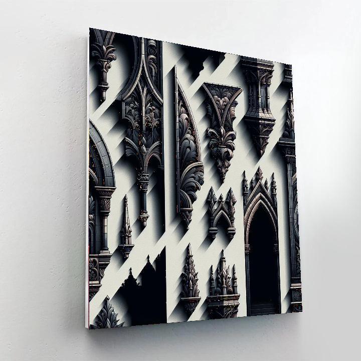 Gothic Architectural Mystery Paint By Numbers Art