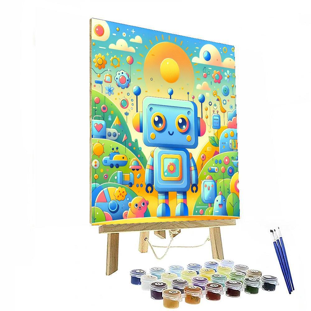 Adventurous Robot Journey Paint By Numbers