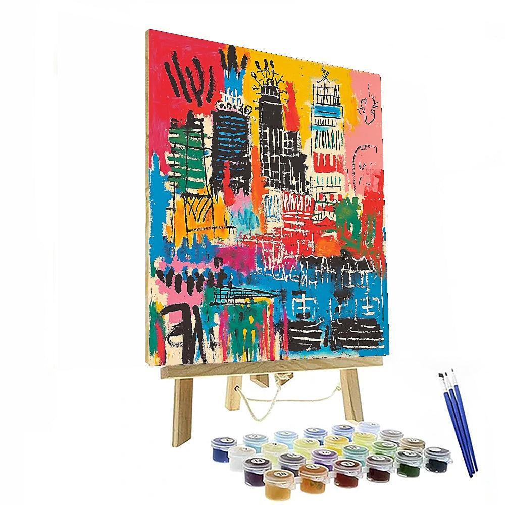 Jean-Michel Basquiat Inspired Joyful Urban Rhythm  Numbered Painting Kits
