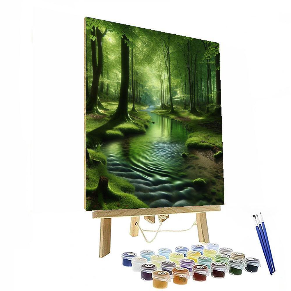 Quiet Forest Brook Paint By Numbers Kits