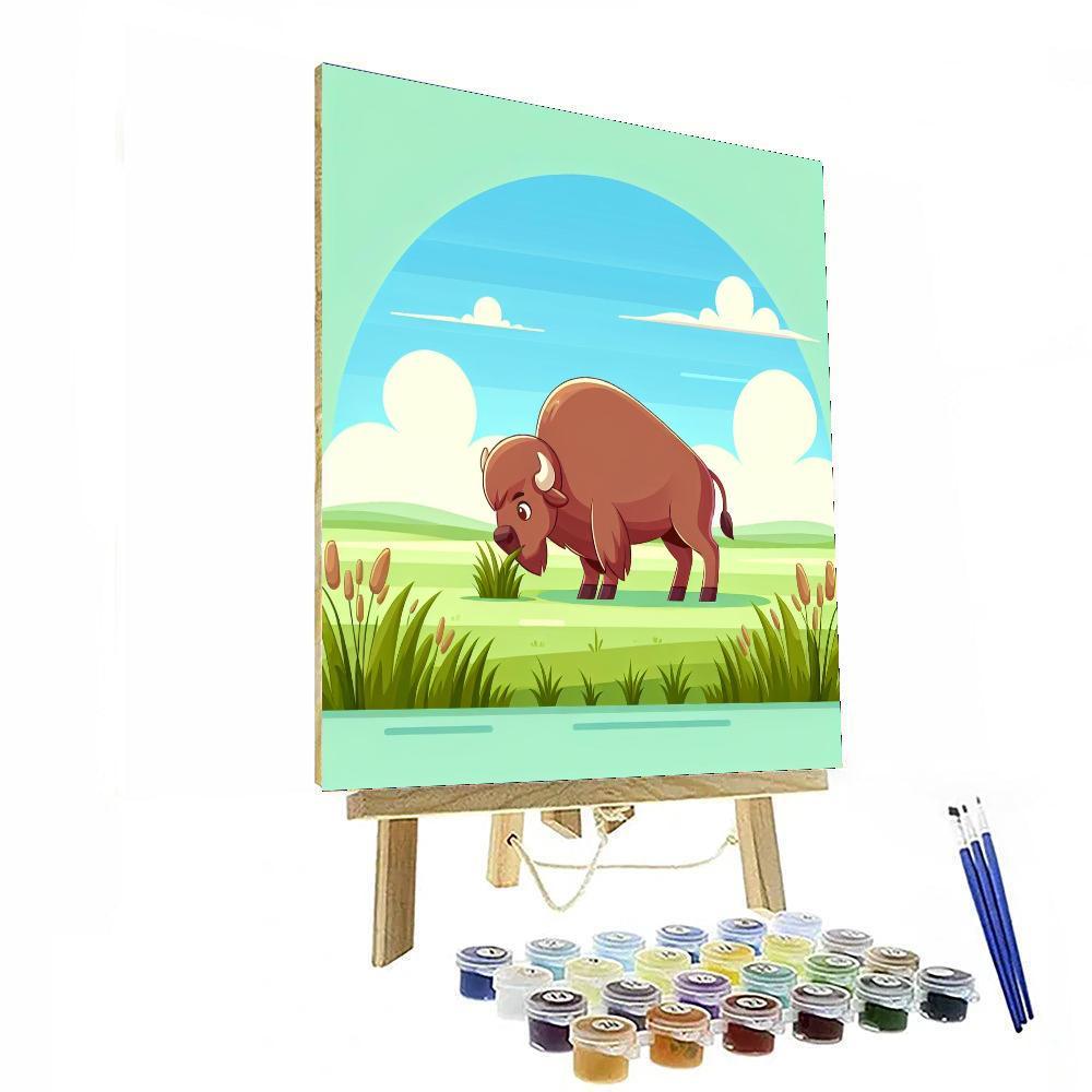 Brave Bison Roam Paint By Numbers Kits