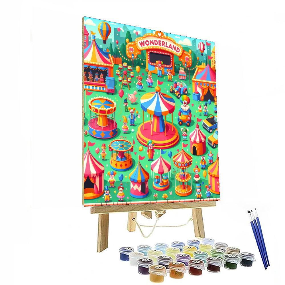 Wacky Wonderland Carnival Painting Number Kit
