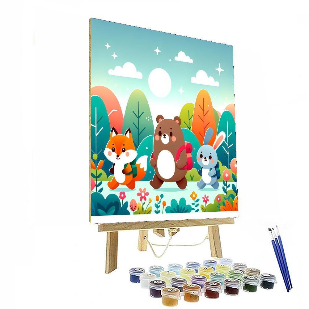 Cute Animal Explorers Painting By Numbers Kit