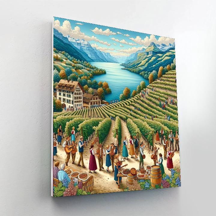 Lavaux Vineyard Terraces Festival - Switzerland Numbered Painting Kits