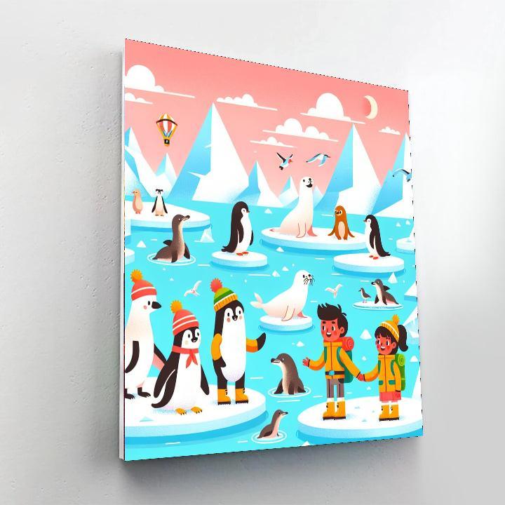 Friendly Polar Expedition Painting Number Kit